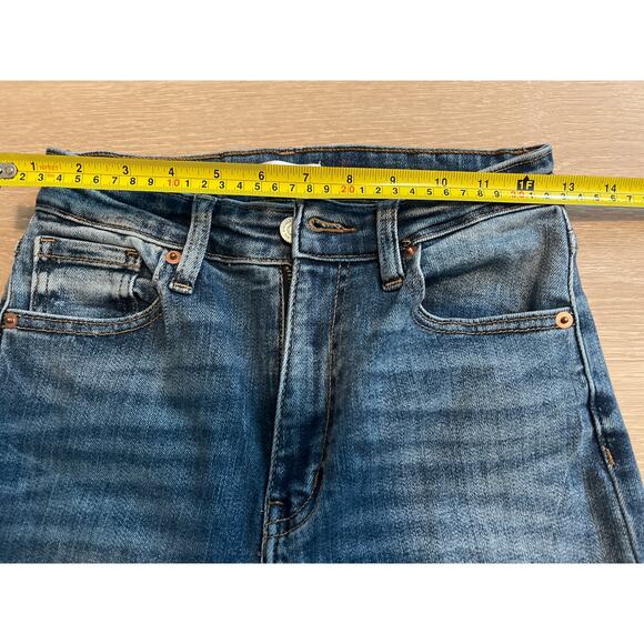 Artemis Vintage Jeans Womens 5/26 Relaxed Boot Cut Med Wash Fade Stretch Slit - Picture 5 of 8